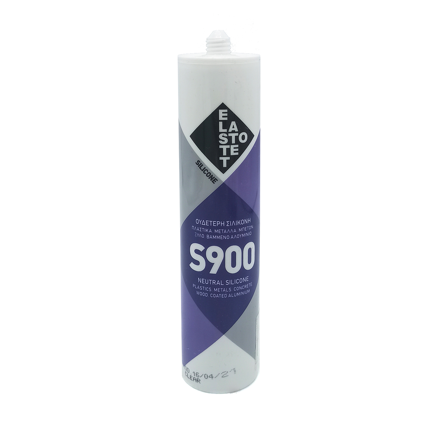 სილიკონი ფერადი ELASTOTET S900 TRANSPARENT CARTRIDGE 280ml — სილიკონი და ჰერმეტკი